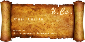 Urszu Csilla névjegykártya